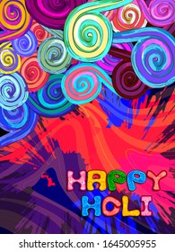leicht zu bearbeitende Vektorillustration-Illustration von farbigem Splash für Holi-Hintergrund