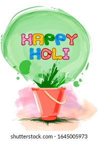 easy to edit vector illustration of Colorful splash for Holi background