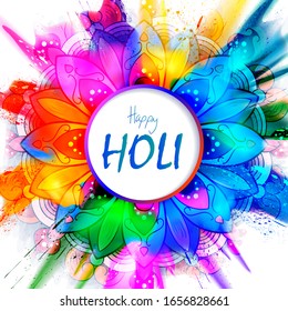 fácil de editar ilustración vectorial de fondo del Corredor Feliz colorido para festival de colores en India