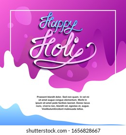 fácil de editar ilustración vectorial de fondo del Corredor Feliz colorido para festival de colores en India