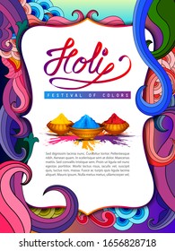 fácil de editar ilustración vectorial de fondo del Corredor Feliz colorido para festival de colores en India