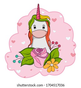 fácil de editar ilustración vectorial de colorido trendy cuento de hadas de unicornio fondo de plantilla de tarjeta de invitación para cumpleaños