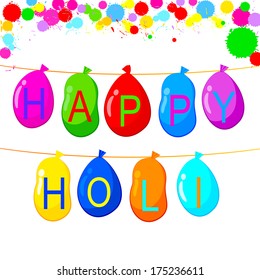 easy to edit vector illustration of colorful Holi background