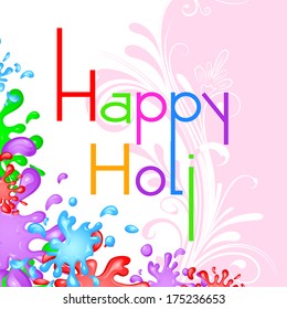 easy to edit vector illustration of colorful Holi background 