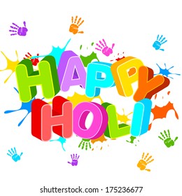 easy to edit vector illustration of colorful background wishing Holi Hai (Its Holi)