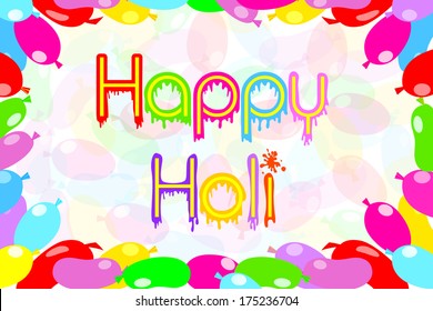 easy to edit vector illustration of colorful Holi background