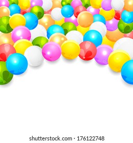 easy to edit vector illustration of colorful balloons