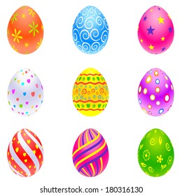 easy to edit vector illustration of colorful Easter Egg