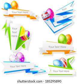 easy to edit vector illustration of colorful Easter Egg