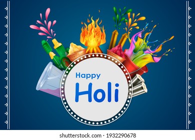 fácil de editar ilustración vectorial de fondo colorido para festival de colores celebrado en India