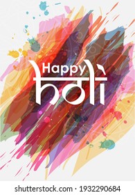 easy to edit vector illustration of Colorful background for festival of colors Holi celebrated in India
