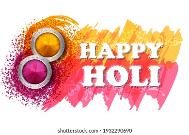 easy to edit vector illustration of Colorful background for festival of colors Holi celebrated in India