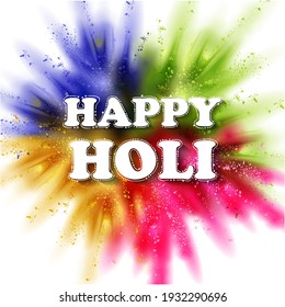 easy to edit vector illustration of Colorful background for festival of colors Holi celebrated in India