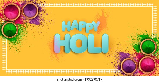 fácil de editar ilustración vectorial de fondo colorido para festival de colores celebrado en India