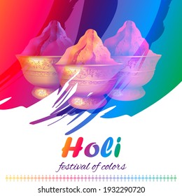 fácil de editar ilustración vectorial de fondo colorido para festival de colores celebrado en India