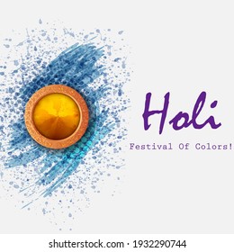 easy to edit vector illustration of Colorful background for festival of colors Holi celebrated in India