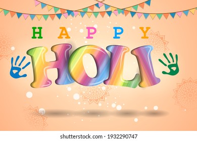 easy to edit vector illustration of Colorful background for festival of colors Holi celebrated in India