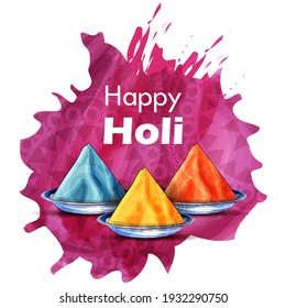 easy to edit vector illustration of Colorful background for festival of colors Holi celebrated in India