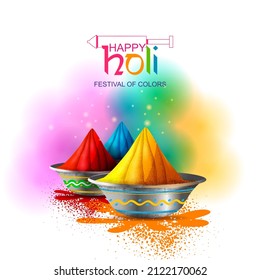 easy to edit vector illustration of Colorful background for festival of colors Holi celebrated in India