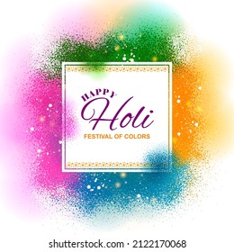 easy to edit vector illustration of Colorful background for festival of colors Holi celebrated in India
