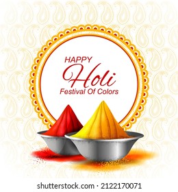 easy to edit vector illustration of Colorful background for festival of colors Holi celebrated in India