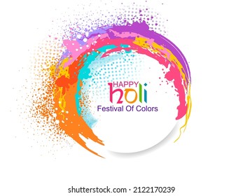 easy to edit vector illustration of Colorful background for festival of colors Holi celebrated in India