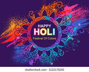 fácil de editar ilustración vectorial de fondo colorido para festival de colores celebrado en India