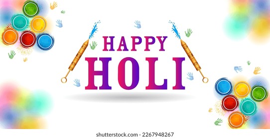 easy to edit vector illustration of Colorful background for festival of colors Holi celebrated in India