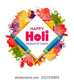 easy to edit vector illustration of Colorful background for festival of colors Holi celebrated in India