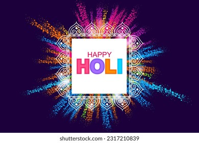 easy to edit vector illustration of Colorful background for festival of colors Holi celebrated in India