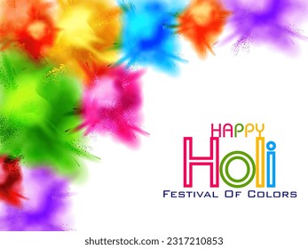 easy to edit vector illustration of Colorful background for festival of colors Holi celebrated in India