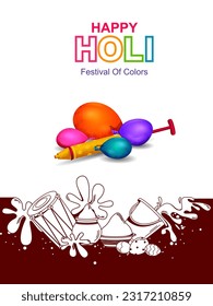 fácil de editar ilustración vectorial de fondo colorido para festival de colores celebrado en India