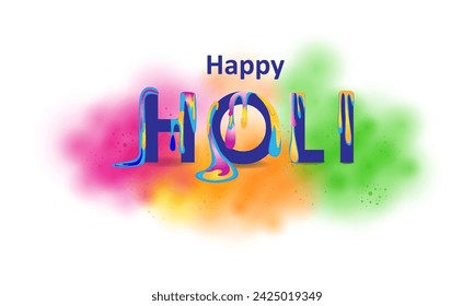 easy to edit vector illustration of Colorful background for festival of colors Holi celebrated in India