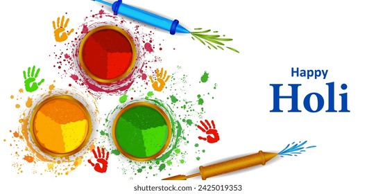 Fácil de editar ilustración vectorial de fondo colorido para festival de colores Holi celebrado en la India