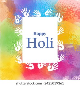 easy to edit vector illustration of Colorful background for festival of colors Holi celebrated in India