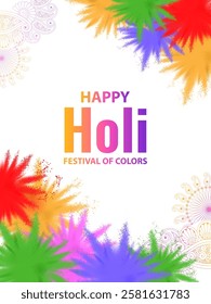 easy to edit vector illustration of Colorful background for festival of colors Holi celebrated in India