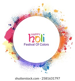 easy to edit vector illustration of Colorful background for festival of colors Holi celebrated in India