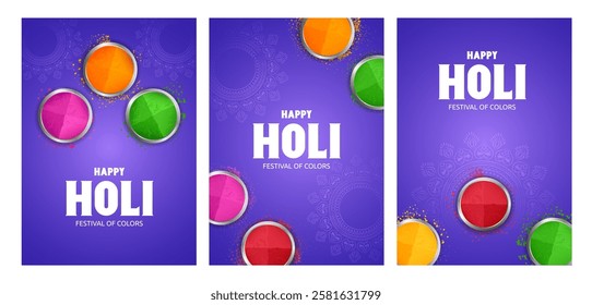 easy to edit vector illustration of Colorful background for festival of colors Holi celebrated in India