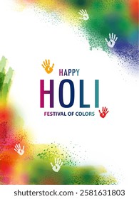 easy to edit vector illustration of Colorful background for festival of colors Holi celebrated in India