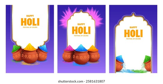 easy to edit vector illustration of Colorful background for festival of colors Holi celebrated in India
