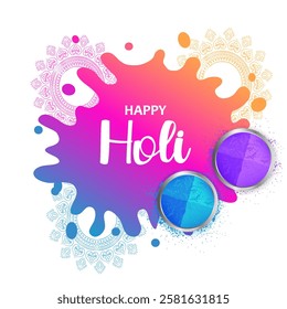 easy to edit vector illustration of Colorful background for festival of colors Holi celebrated in India