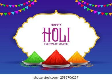 easy to edit vector illustration of Colorful background for festival of colors Holi celebrated in India