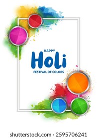 easy to edit vector illustration of Colorful background for festival of colors Holi celebrated in India