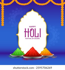 easy to edit vector illustration of Colorful background for festival of colors Holi celebrated in India