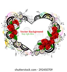 easy to edit vector illustration of colorful floral frame