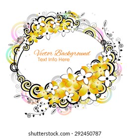 easy to edit vector illustration of colorful floral frame