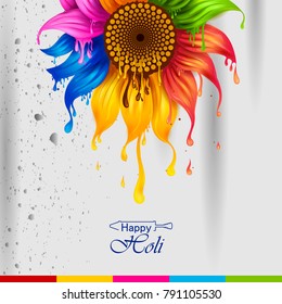 easy to edit vector illustration of Colorful splash for Holi background