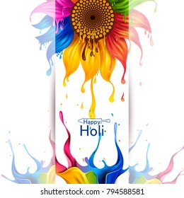 easy to edit vector illustration of Colorful splash for Holi background