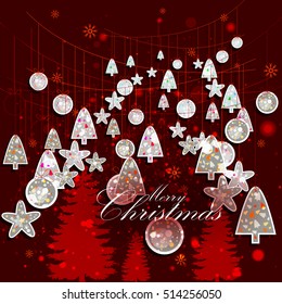 easy to edit vector illustration of decoration for Merry Christmas holiday celebration