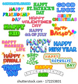easy to edit vector illustration of Festival decoration